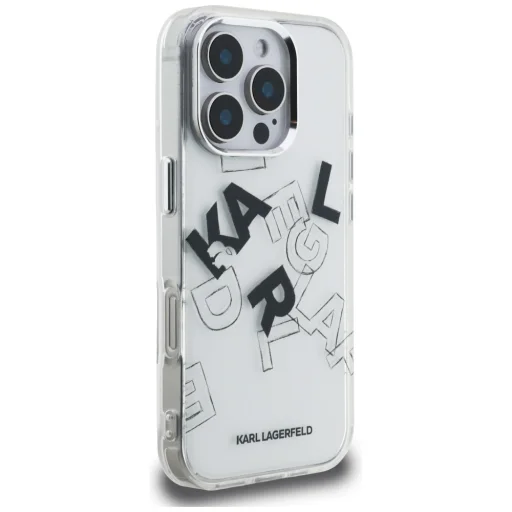  iPhone 16 Pro Átlátszó Karl Lagerfeld IML Sketched Graphic tok - 4