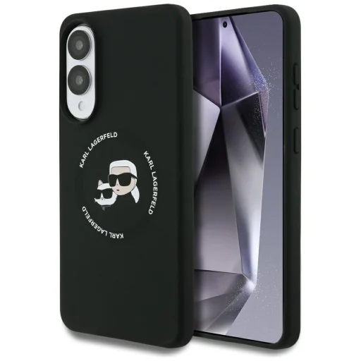 Karl Lagerfeld Szilikon Double Heads And Circle MagSafe Samsung Galaxy S25 Edge tok fekete - 1
