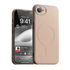 Mercury Semi-Silicone MagSafe iPhone 16E rózsaszín homok tok