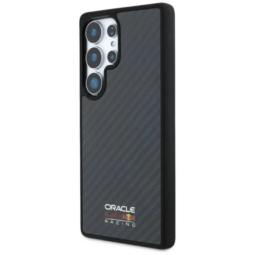  Samsung Galaxy S25 Ultra Fekete Red Bull Valódi Karbon Szálas Fényes Logós MagSafe tok - 2