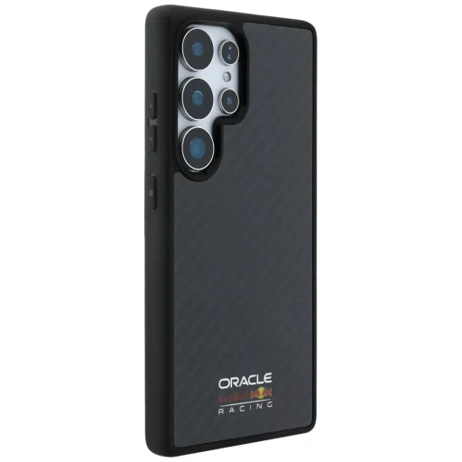  Samsung Galaxy S25 Ultra Fekete Red Bull Valódi Karbon Szálas Fényes Logós MagSafe tok - 4