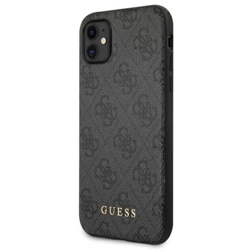 Guess GUHCN61G4GFGR iPhone 11 6,1" szürke tok 4G Metal Gold Logo - 2