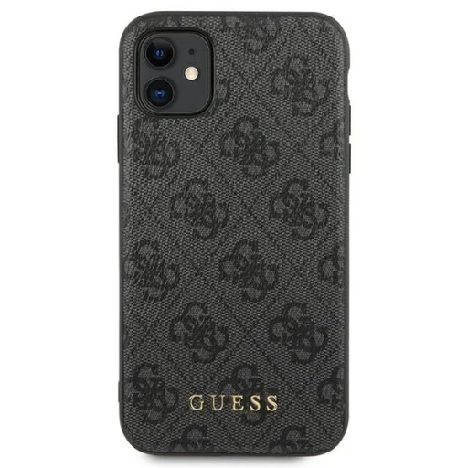Guess GUHCN61G4GFGR iPhone 11 6,1" szürke tok 4G Metal Gold Logo - 3