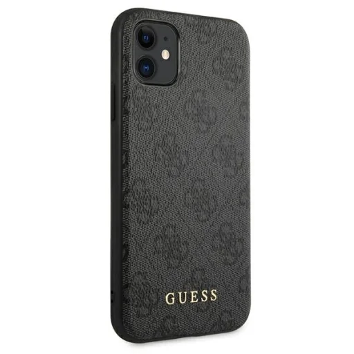 Guess GUHCN61G4GFGR iPhone 11 6,1" szürke tok 4G Metal Gold Logo - 4