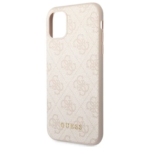 Guess GUHCN61G4GFPI iPhone 11 6,1" rózsaszín kemény tok 4G Metal Gold Logo tok - 6