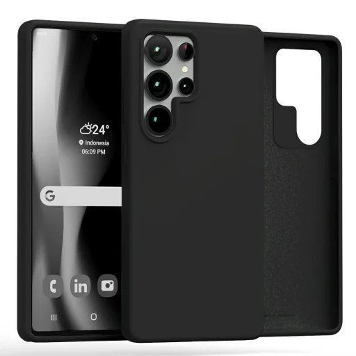  Samsung Galaxy S25 Ultra fekete Mercury Silicone tok - 1