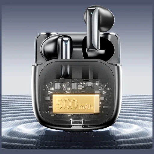 Vezeték nélküli fülhallgató AWEI TP100 ENC Bluetooth 5.4 TWS + dokkoló állomás fekete - 5