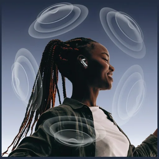 Vezeték nélküli fülhallgató AWEI TP100 ENC Bluetooth 5.4 TWS + dokkoló állomás fekete - 8