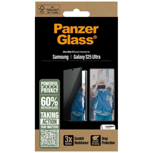  Samsung Galaxy S25 Ultra PanzerGlass Ultra-Wide Fit Privacy üvegfólia - 4