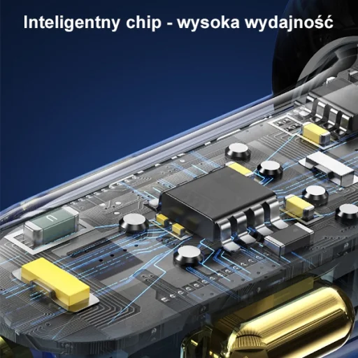 USAMS autós töltő 2xUSB+1xUSB-C 80W Gyors töltés kék (US-CC159) - 4