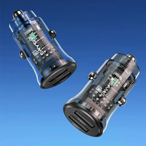 USAMS C31 autós töltő 3A 2xUSB-A Gyors Töltés kék CC162CC02 (US-CC162) - 2