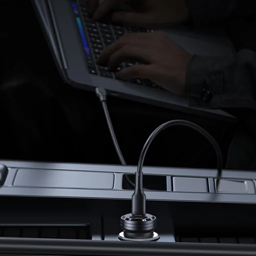 USAMS autós töltő C35 USB+USB-C 45W Gyors Töltés fekete CC175CC01 (US-CC175) - 8