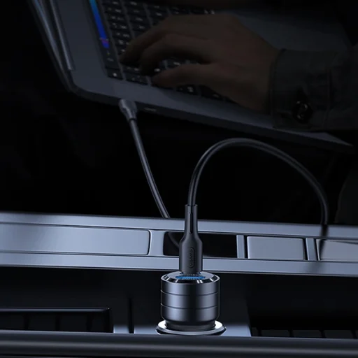 USAMS autós töltő C36 USB+USB-C 95W Gyors töltés fekete CC176CC01 (US-CC176) - 8