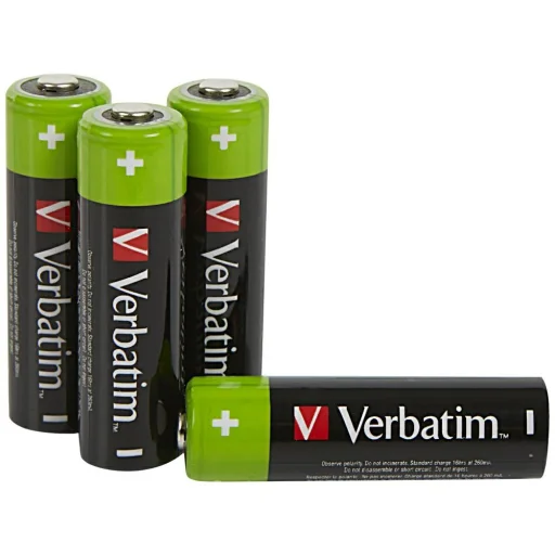 Verbatim Újratölthető Akkumulátor NiMH AA 2500mAh Prémium HR6 4db fekete - 2