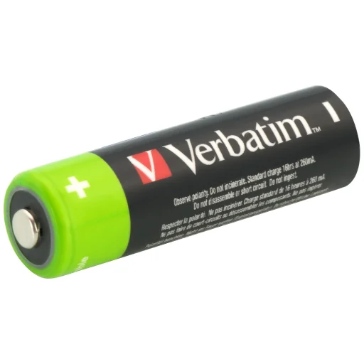 Verbatim Újratölthető Akkumulátor NiMH AA 2500mAh Prémium HR6 4db fekete - 3