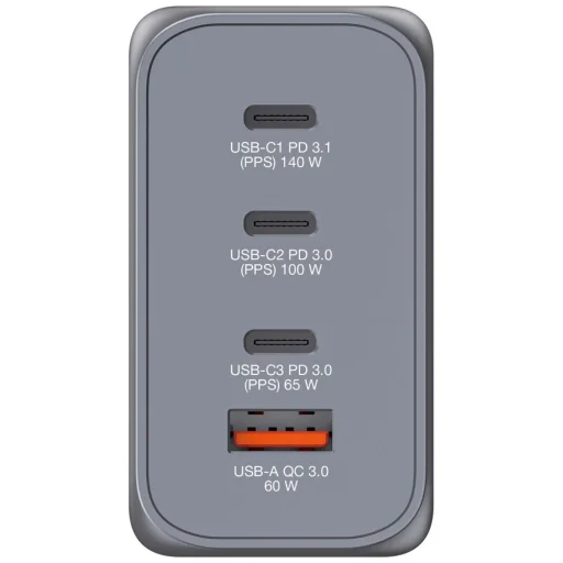 Verbatim GaN 240W Fali Töltő 3xUSB-C/USB-A + EU/UK/US Adapter GNC-240 32205 - 2