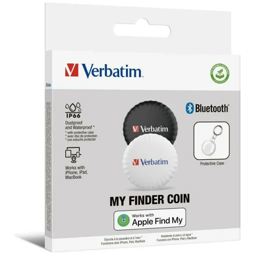 Verbatim My Finder Coin Bluetooth fekete fehér - nyomkövető eszköz 2db MYFC-02BW - 9