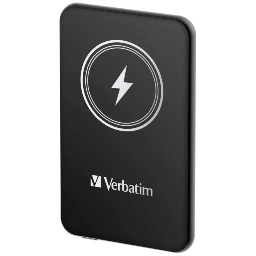 Verbatim Vezeték nélküli Mágneses Power Bank 'n' Go 15W 5000mAh fekete 32240 - 1