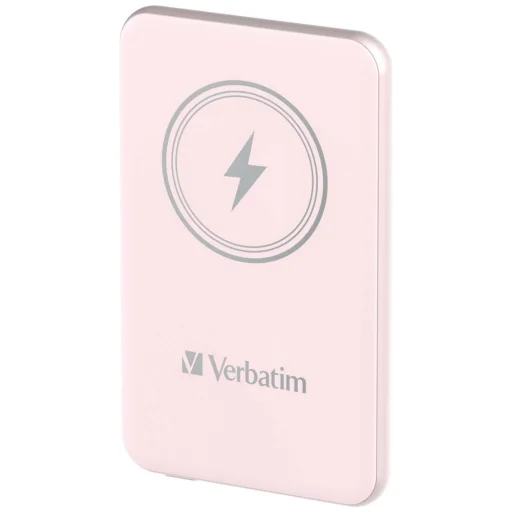 Verbatim Vezeték nélküli Mágneses Power Bank `n` Go 15W 5000mAh rózsaszín 32243 - 1