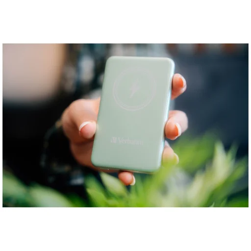 Verbatim Vezeték nélküli Mágneses Power Bank `n` Go 15W 5000mAh zöld 32241 - 4