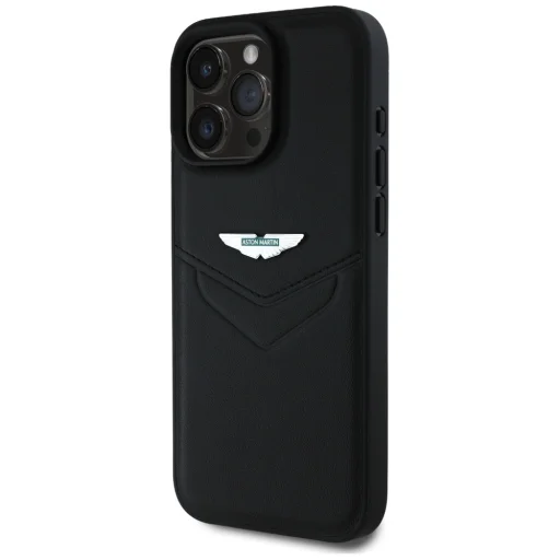 Aston Martin HC Leather Victory Design iPhone 16 Pro tok fekete - 2