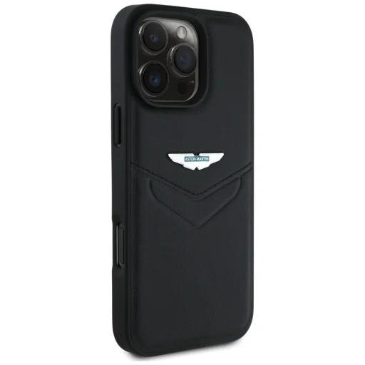 Aston Martin HC Leather Victory Design iPhone 16 Pro tok fekete - 4