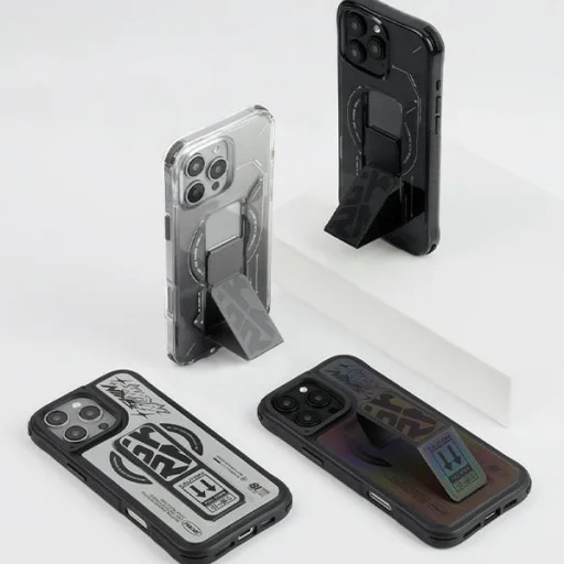  iPhone 16 Pro Max 6.9" Skinarma tok Helio Mágneses töltés + fogantyús tartó titán - 9