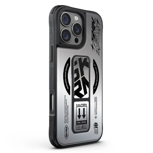  iPhone 16 Pro Max 6.9" mágneses töltő tartóállvány króm Skinarma tok Kira Kobai tok - 3