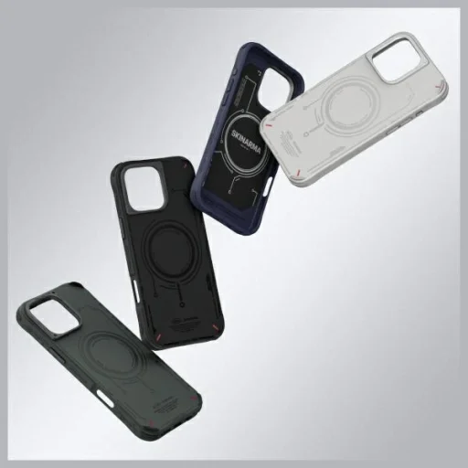  iPhone 16 Pro Max 6.9" fekete Skinarma Mecha mágneses töltés tok - 6