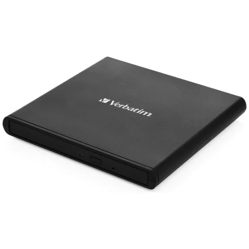 Verbatim Külső Slimline CD/DVD Író USB-A + USB-A/USB-A to USB-C Kábel fekete 98938 - 1