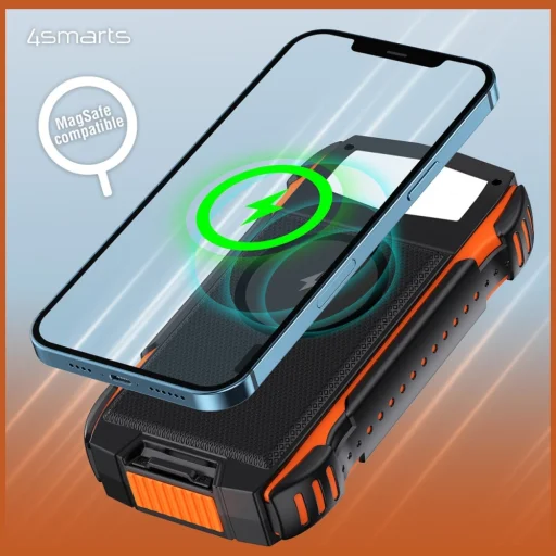 4smarts Powerbank Solarny TitanPack Rugged UltiMag 20000mAh fekete 496560 - 3