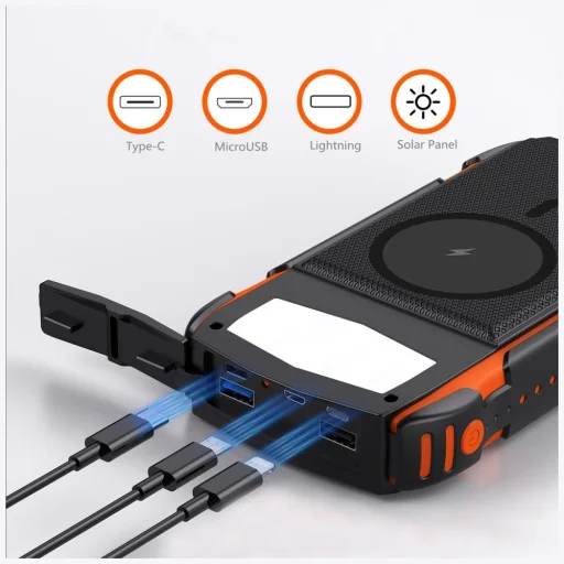 4smarts Powerbank Solarny TitanPack Rugged UltiMag 20000mAh fekete 496560 - 5