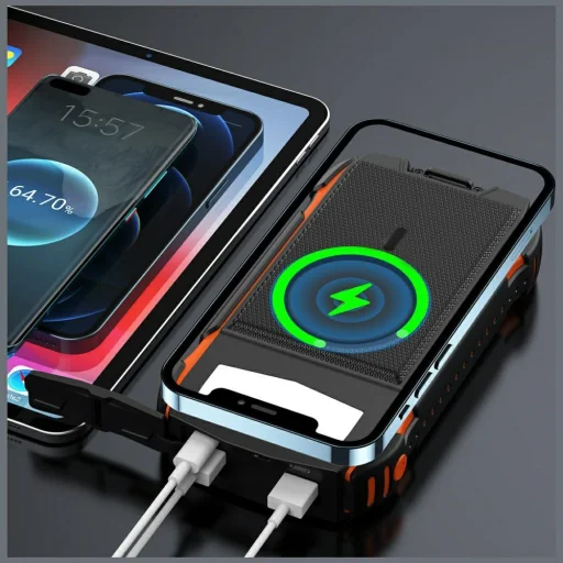 4smarts Powerbank Solarny TitanPack Rugged UltiMag 20000mAh fekete 496560 - 6