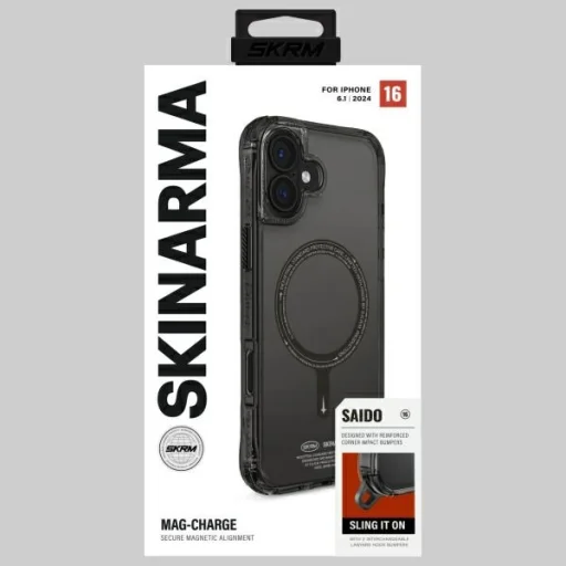 Skinarma Saido iPhone 16 6.1" Mágneses töltés fekete tok - 5