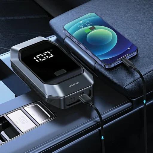 USAMS Jumpstarter Powerbank 8000mAh+ beépített zseblámpa fekete ZB284ZDB01 (US-ZB284) - 7