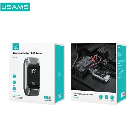 USAMS Jumpstarter Powerbank 8000mAh+ beépített zseblámpa fekete ZB284ZDB01 (US-ZB284) - 10