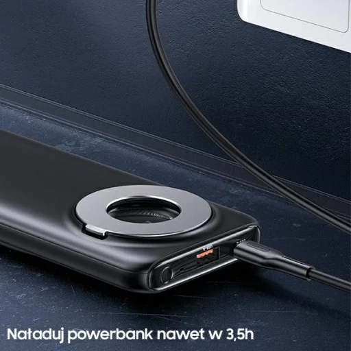 USAMS power bank PB62 10000mAh 20W QC3.0+PD mágneses vezeték nélküli Gyors Töltés fekete 10KCD17101 (US-CD171) - 8