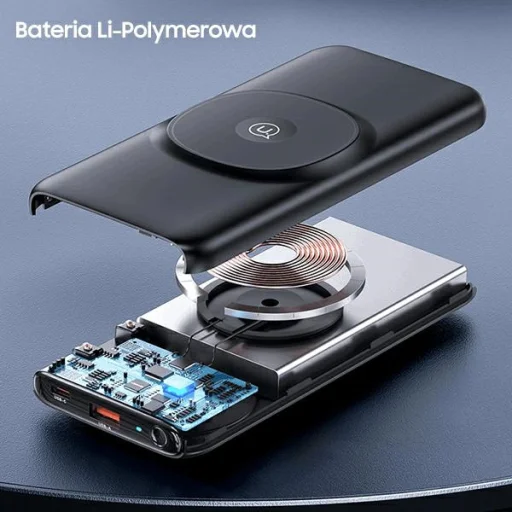 USAMS power bank PB62 10000mAh 20W QC3.0+PD mágneses vezeték nélküli Gyors Töltés fekete 10KCD17101 (US-CD171) - 9