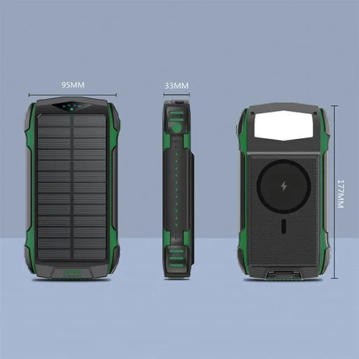 4smarts Powerbank Solár TitanPackRugged UltiMag 20000mAh zöld 540244 - 3