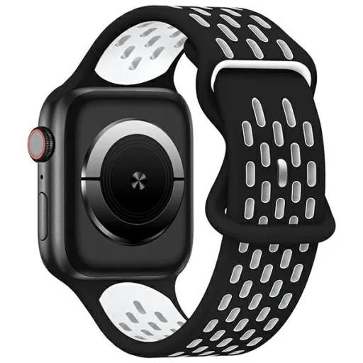 Beline Apple Watch New Sport Szilikon Szíj 42/44/45/49mm Fekete/Fehér - 1