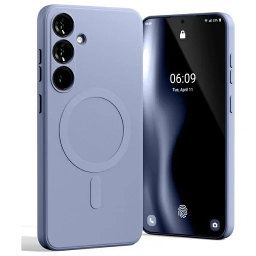 Mercury MagSafe félig szilikon Samsung Galaxy S24 FE tok levendula - 1