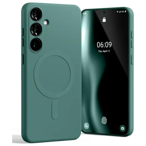 Mercury MagSafe Semi-Silicone Samsung Galaxy S24 FE tok zöld - 1