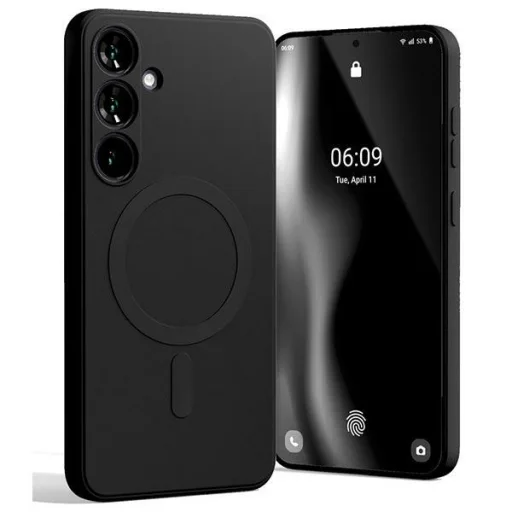 Mercury MagSafe fél-szilikon Samsung S24+S926 tok fekete - 1