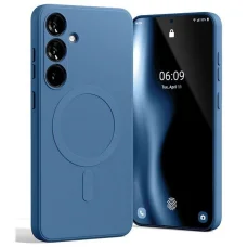 Mercury MagSafe Félig Szilikon Samsung Galaxy S24 Plus kék tok