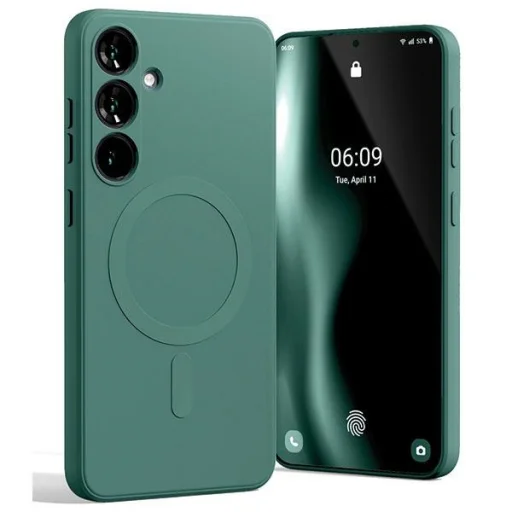 Mercury MagSafe Semi-Silicone Samsung Galaxy S24 Plus tok zöld - 1