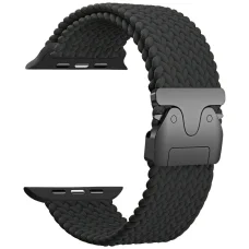 Beline szőtt nejlon ejtőernyős szíj Apple Watch 42/44/45/49mm fekete