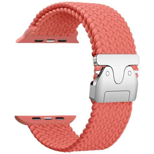 Beline Szőtt Nylon Ejtőernyős Szíj Apple Watch 42/44/45/49mm Rose Red - 1