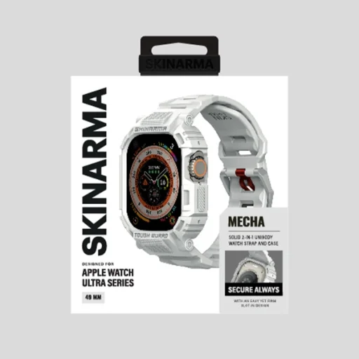 Skinarma Szíj+Tok Mecha 2in1 Apple Watch 49mm világosszürke - 4