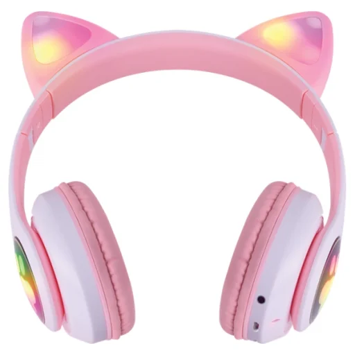 Defender Bluetooth fejhallgató FreemotionB585 Led rózsaszín (63585) macskafülekkel - 5