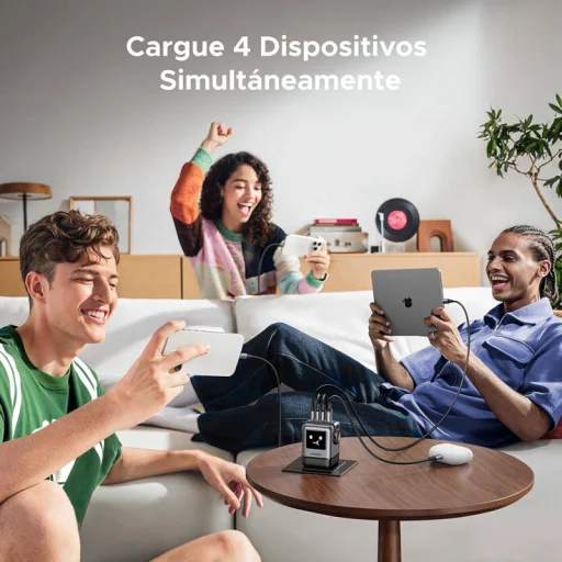 Fali Töltő UGREEN X688 Uno, 100W, 5A, 1 x USB-A - 3 x USB-C, Fekete - 6